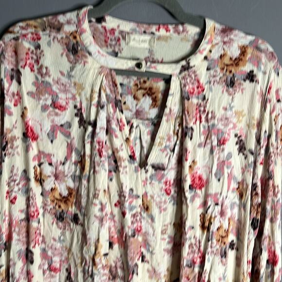 Altar’d State Pink and White Floral Long Sleeve Tunic With Small Front Cutout M - Picture 3 of 9